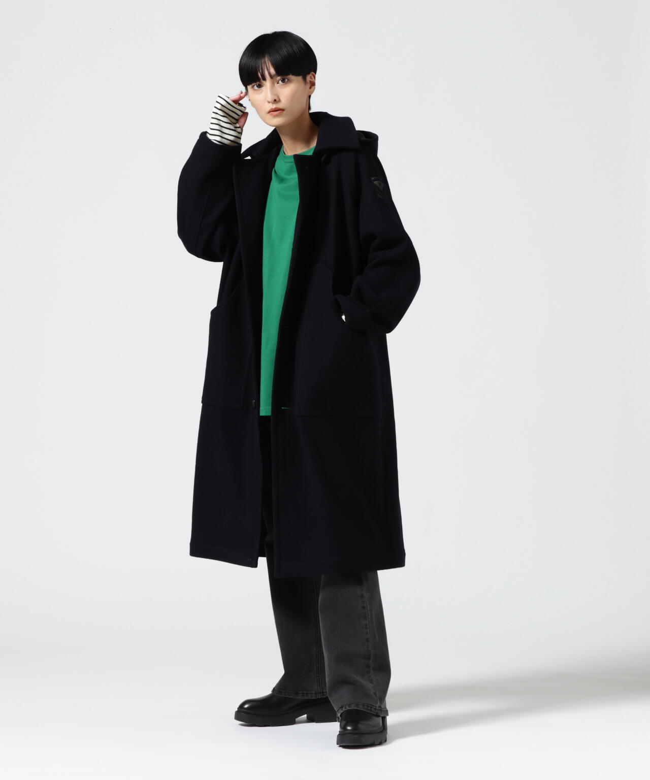 ITALY NAVY LONG COAT/ イタリーネイビーロングコート | AVIREX