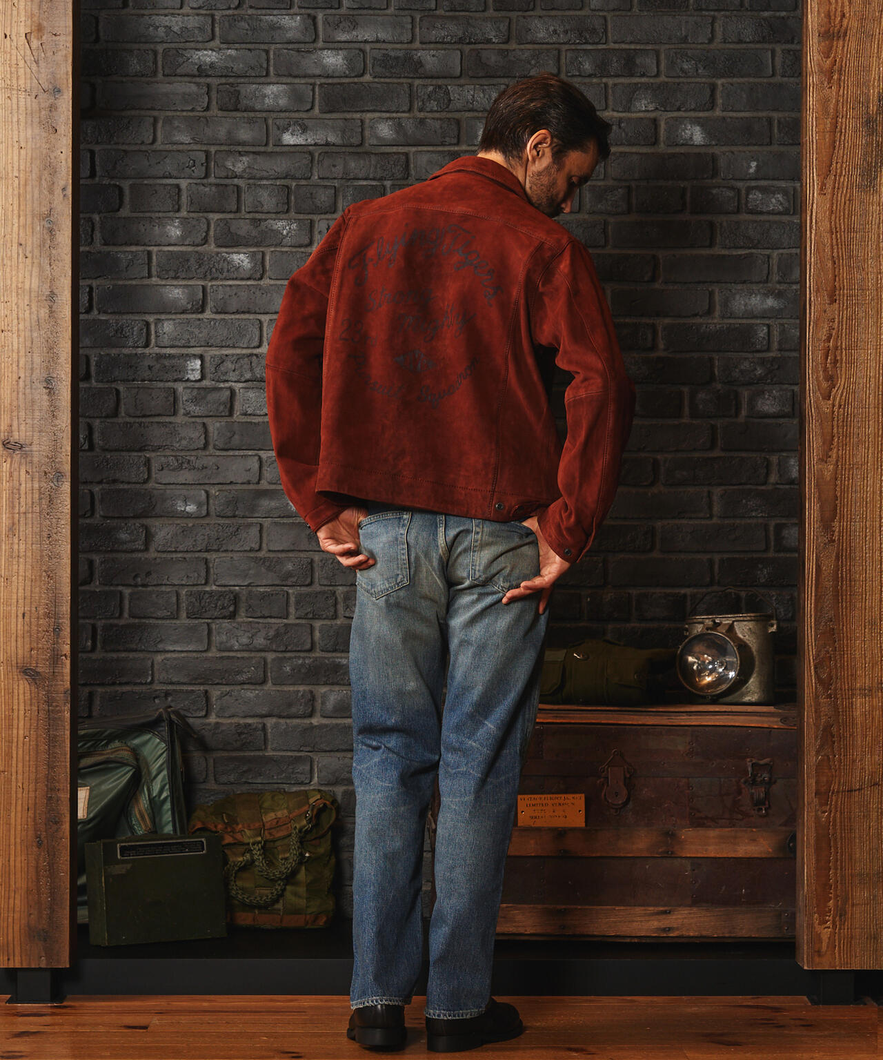 AGED SUEDE SOUVENIR JACKET / エイジド スウェード スーベニア