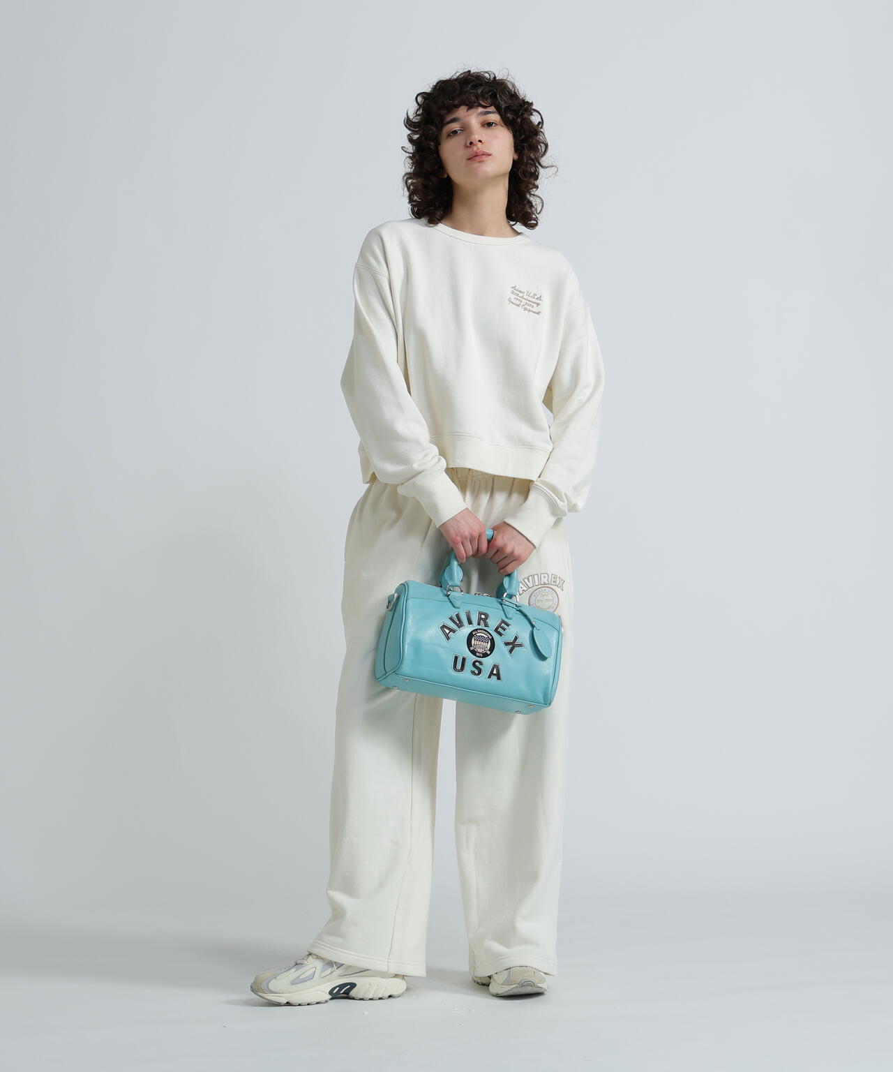 直営店別注》VARSITY LEATHER MINI DUFFLE BAG / バーシティレザー