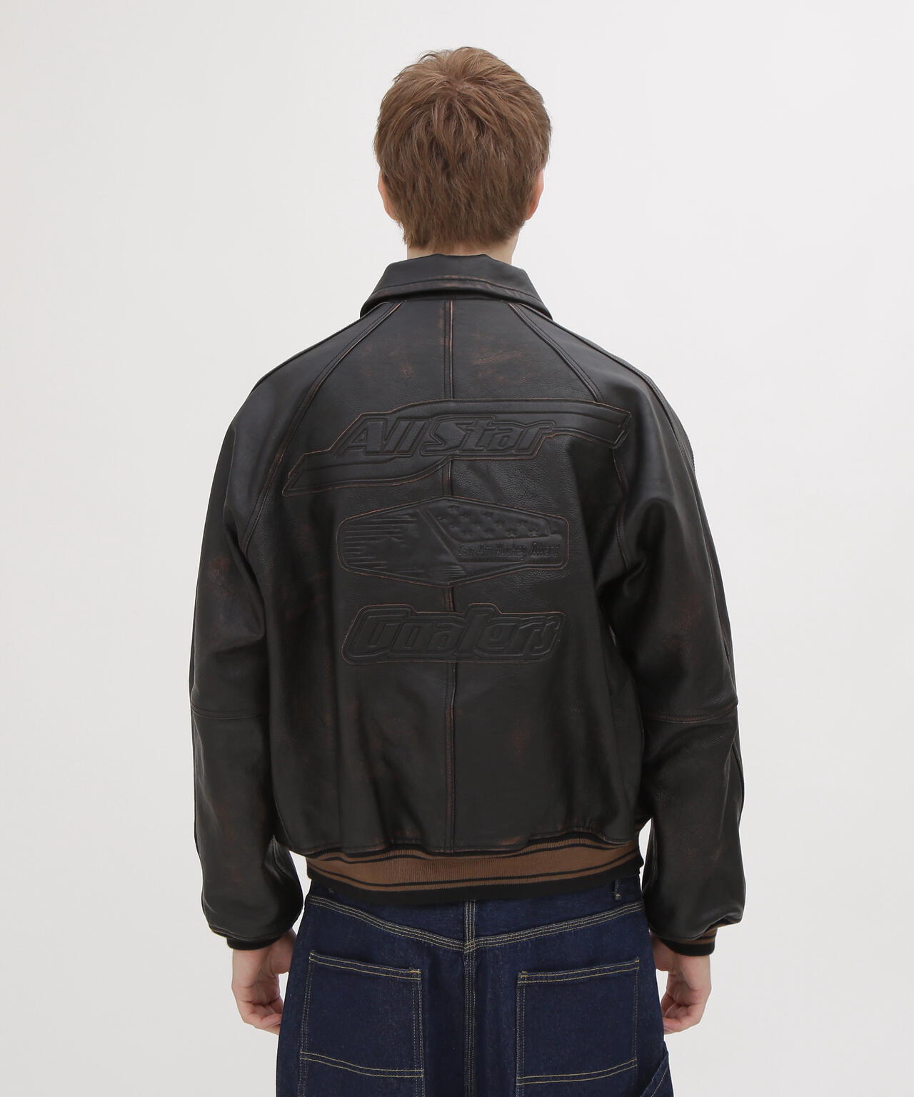 VARISTY LEATHER ”GOALERS” VINTAGE BLACK | AVIREX（アヴィレックス