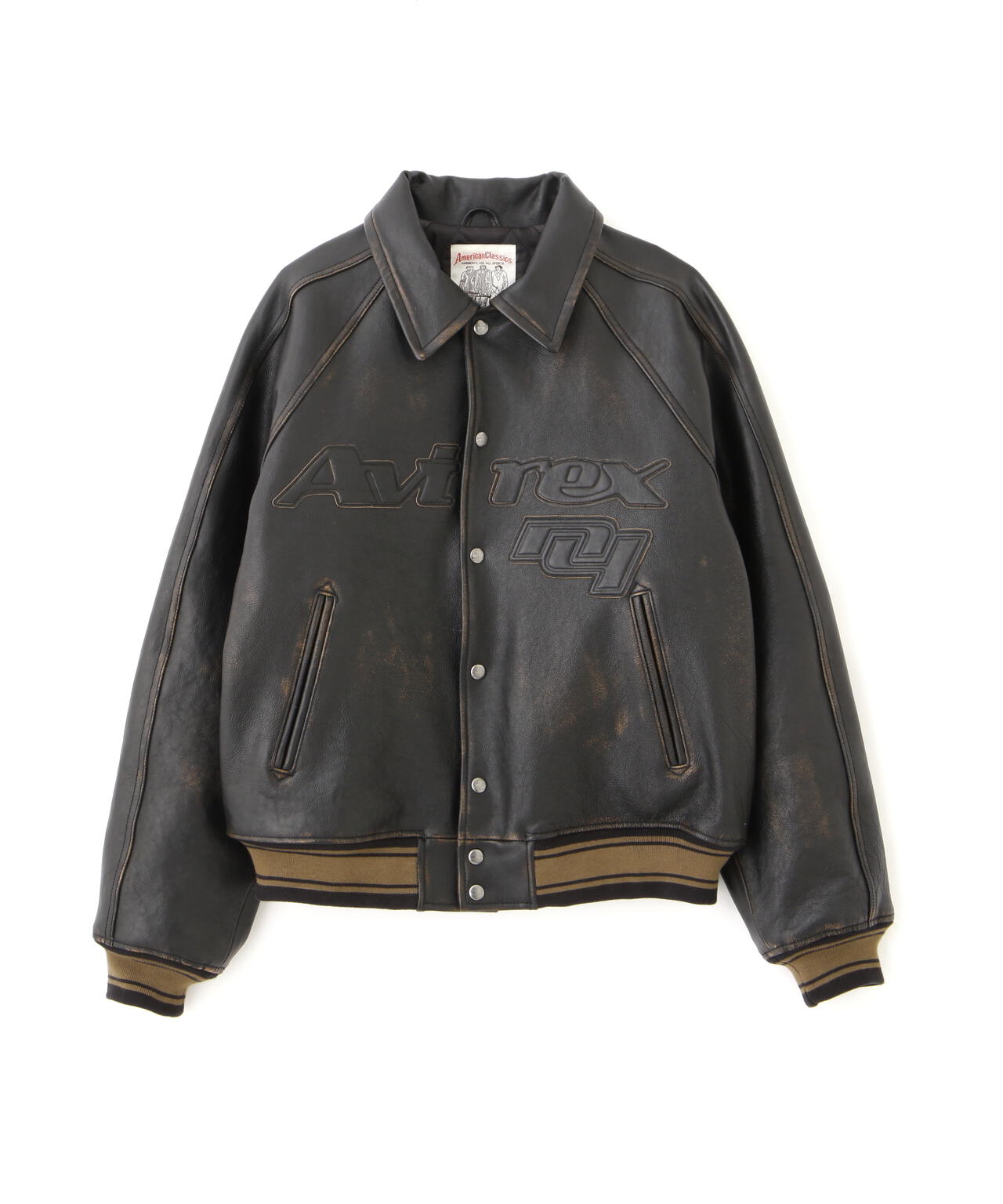 VARISTY LEATHER ”GOALERS” VINTAGE BLACK | AVIREX（アヴィレックス