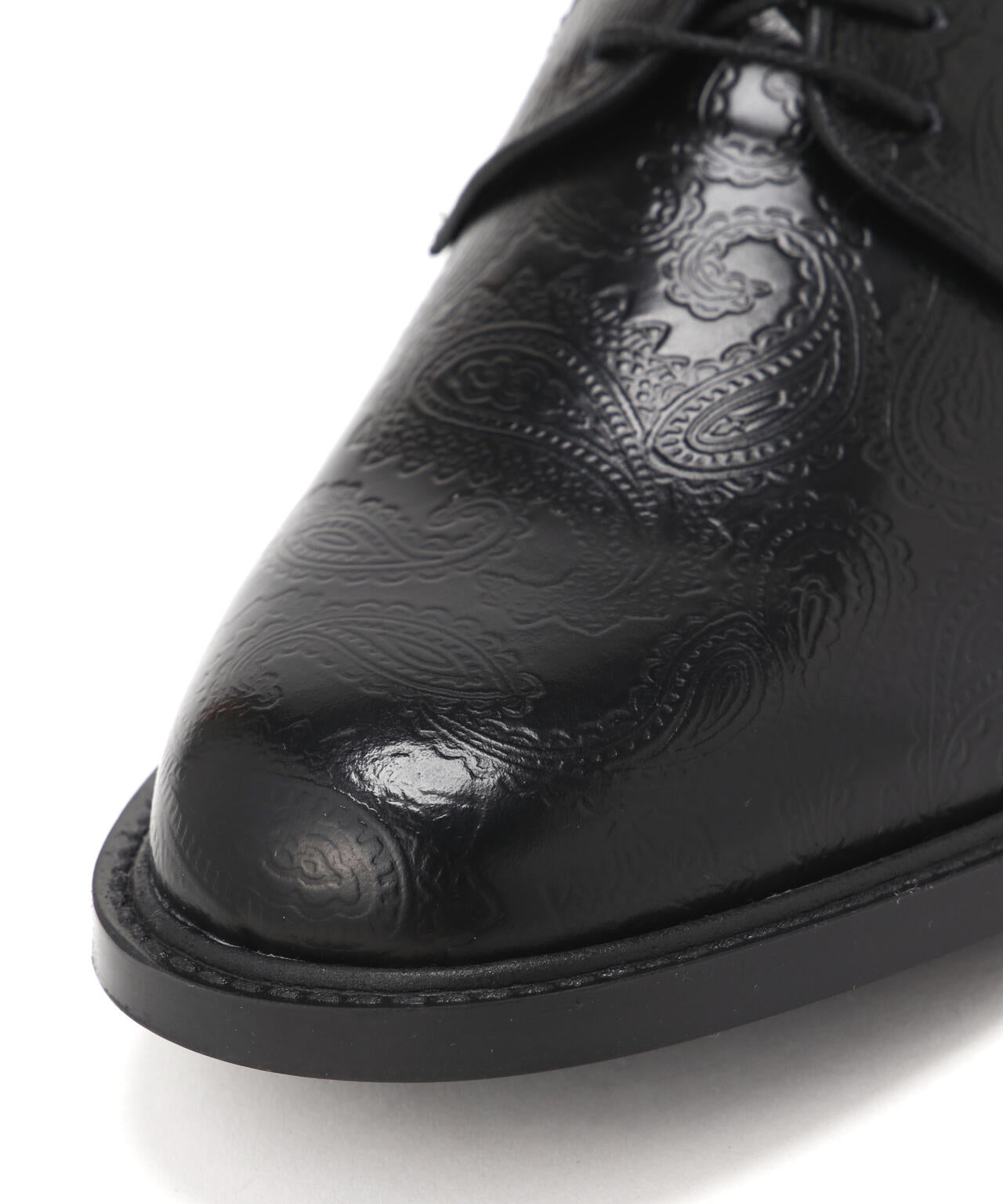 The Kenford Fineshoes/MENS CLASSIC PLAIN TOE / BLACK PAISLEY