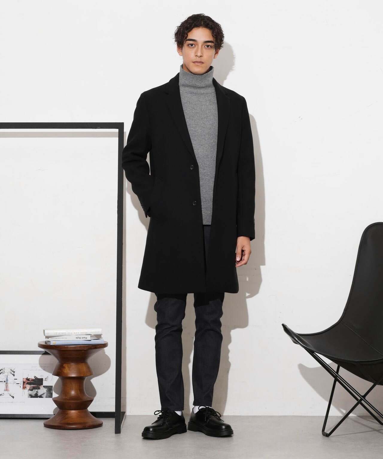 SUPER140'S」ダブルメルトンチェスターフィールドコート | NANO