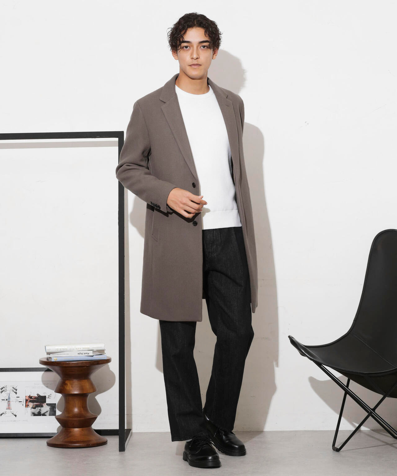 SUPER140'S」ダブルメルトンチェスターフィールドコート | NANO