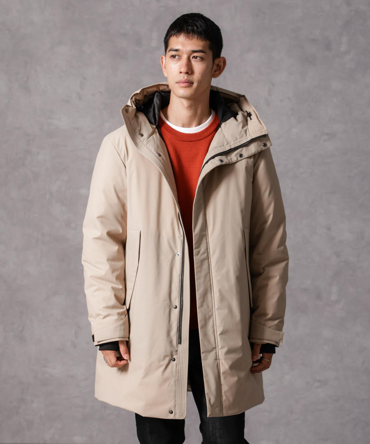 西川ダウン(R)」ロングフードダウン | NANO universe（ナノ