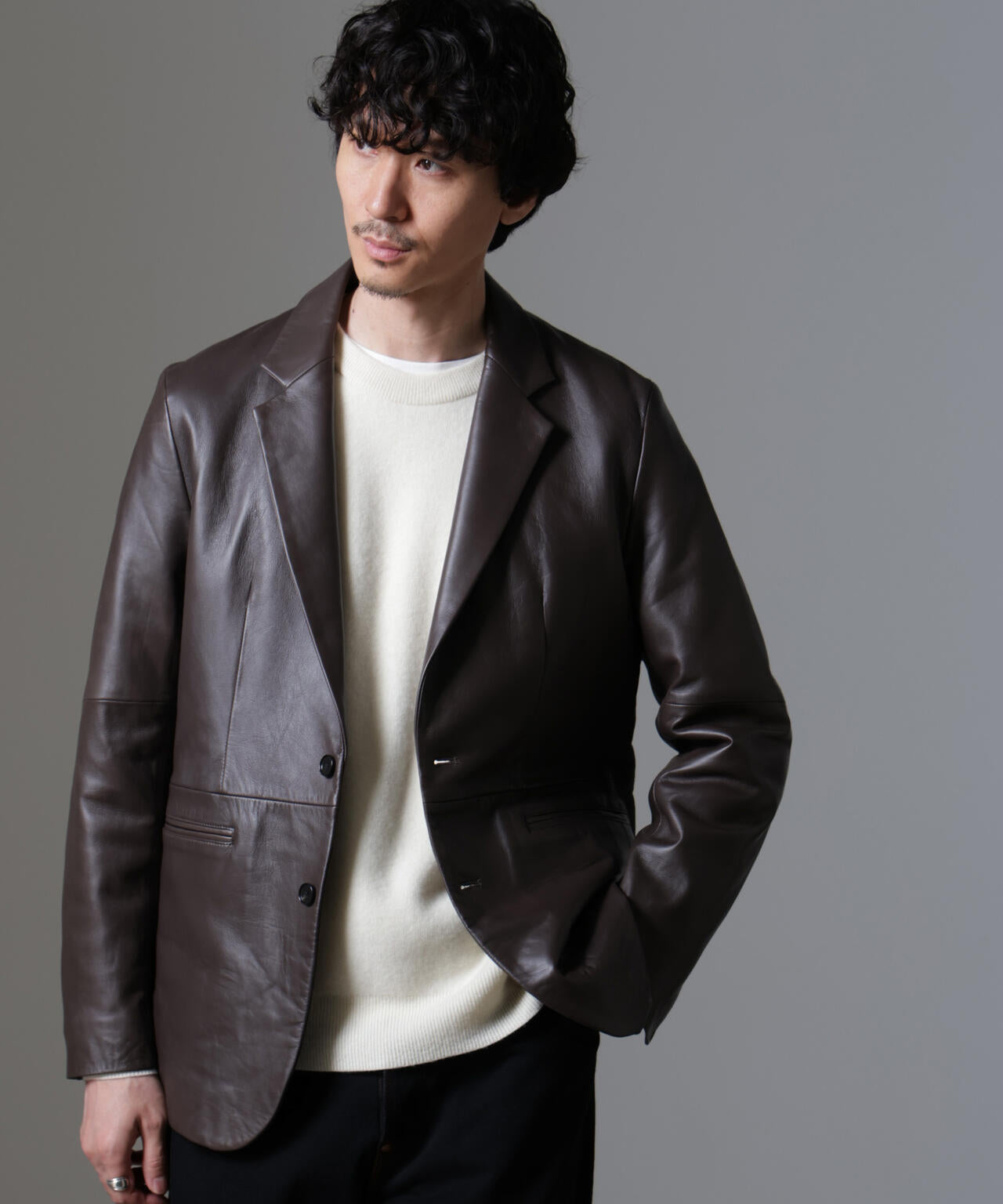 レザーテーラードジャケット(セットアップ可) | NANO universe（ナノ