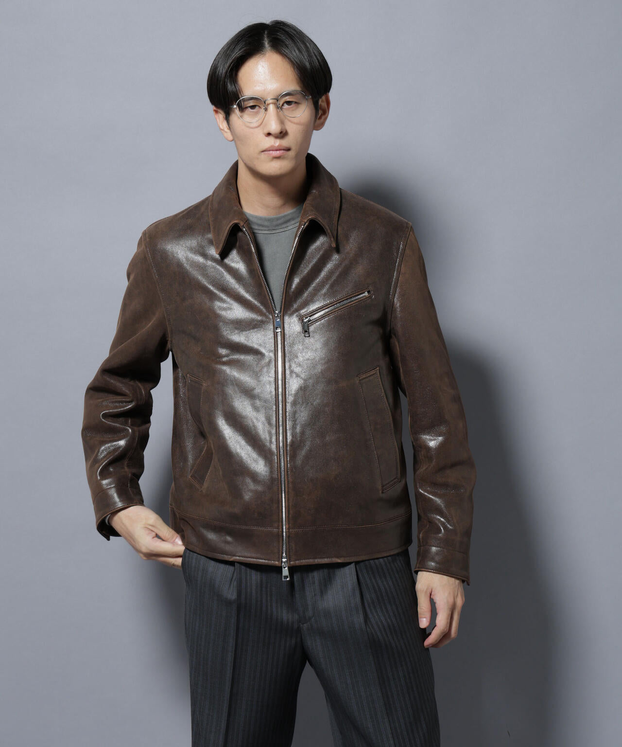 牛革】ナノユニバース ライダース M nanouniverse NANO universe（ナノ