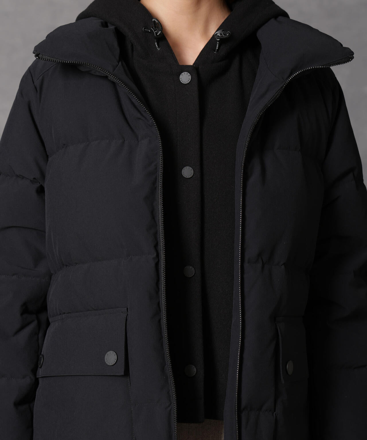 西川ダウン(R)」2WAY異素材フードダウン | NANO universe（ナノ