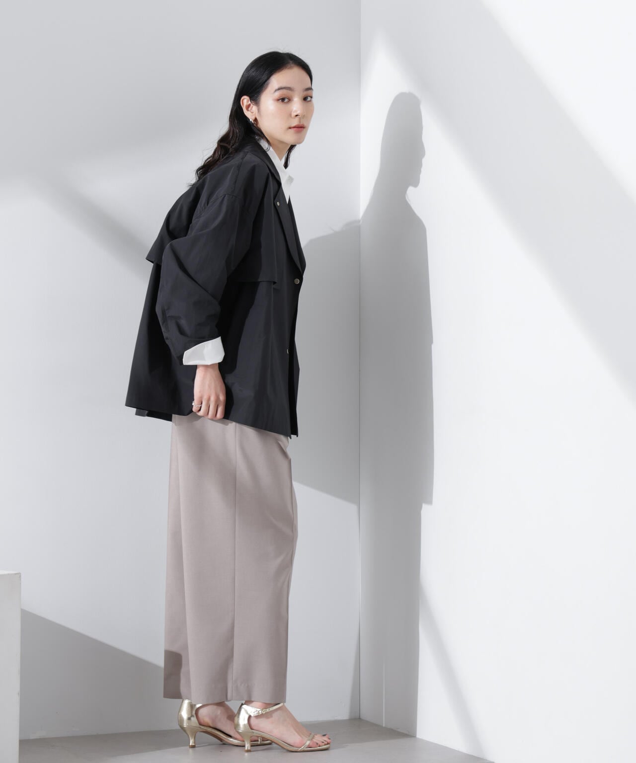 ミドル丈ワイドラフトレンチ | NANO universe（ナノ・ユニバース