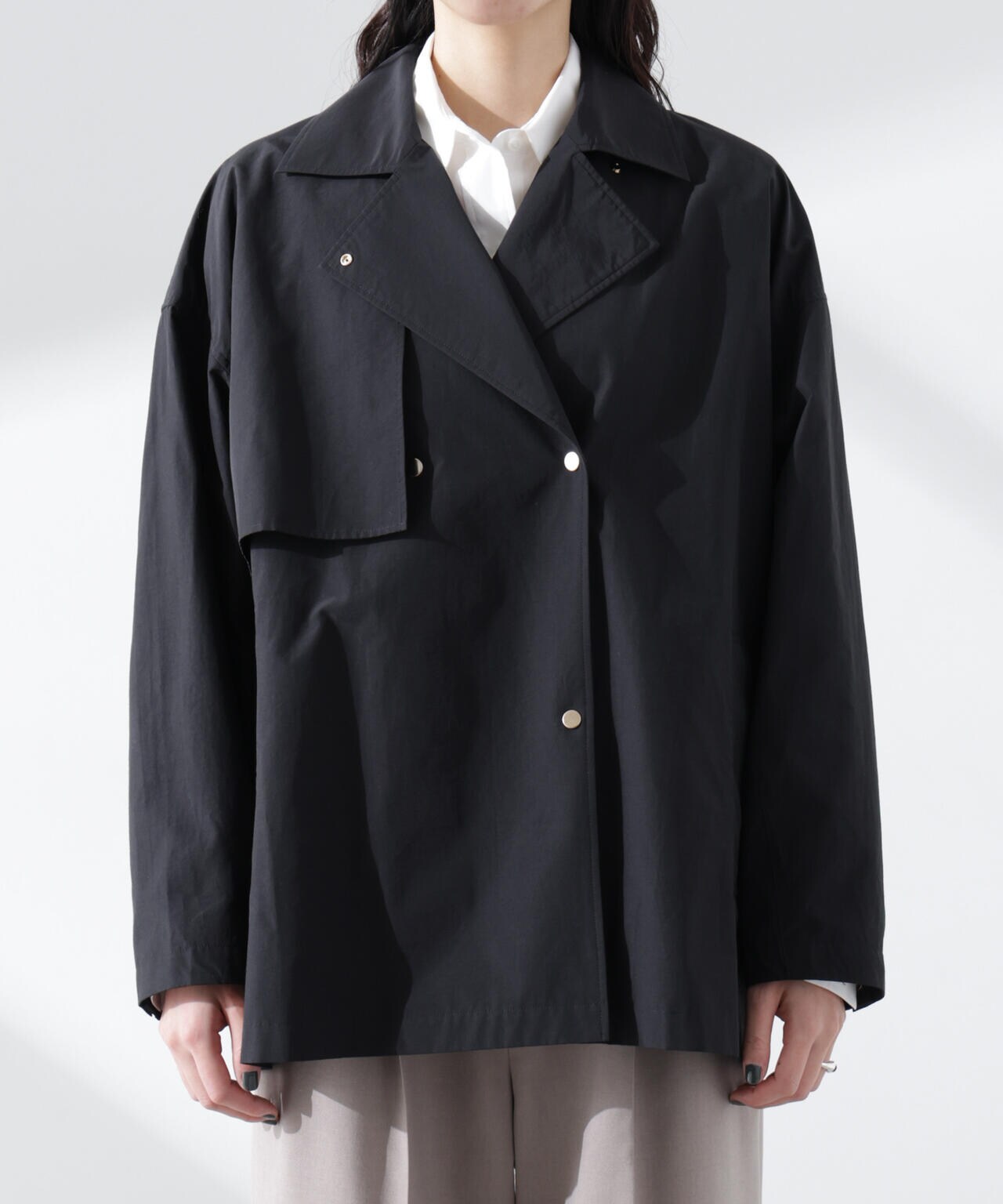 ミドル丈ワイドラフトレンチ | NANO universe（ナノ・ユニバース