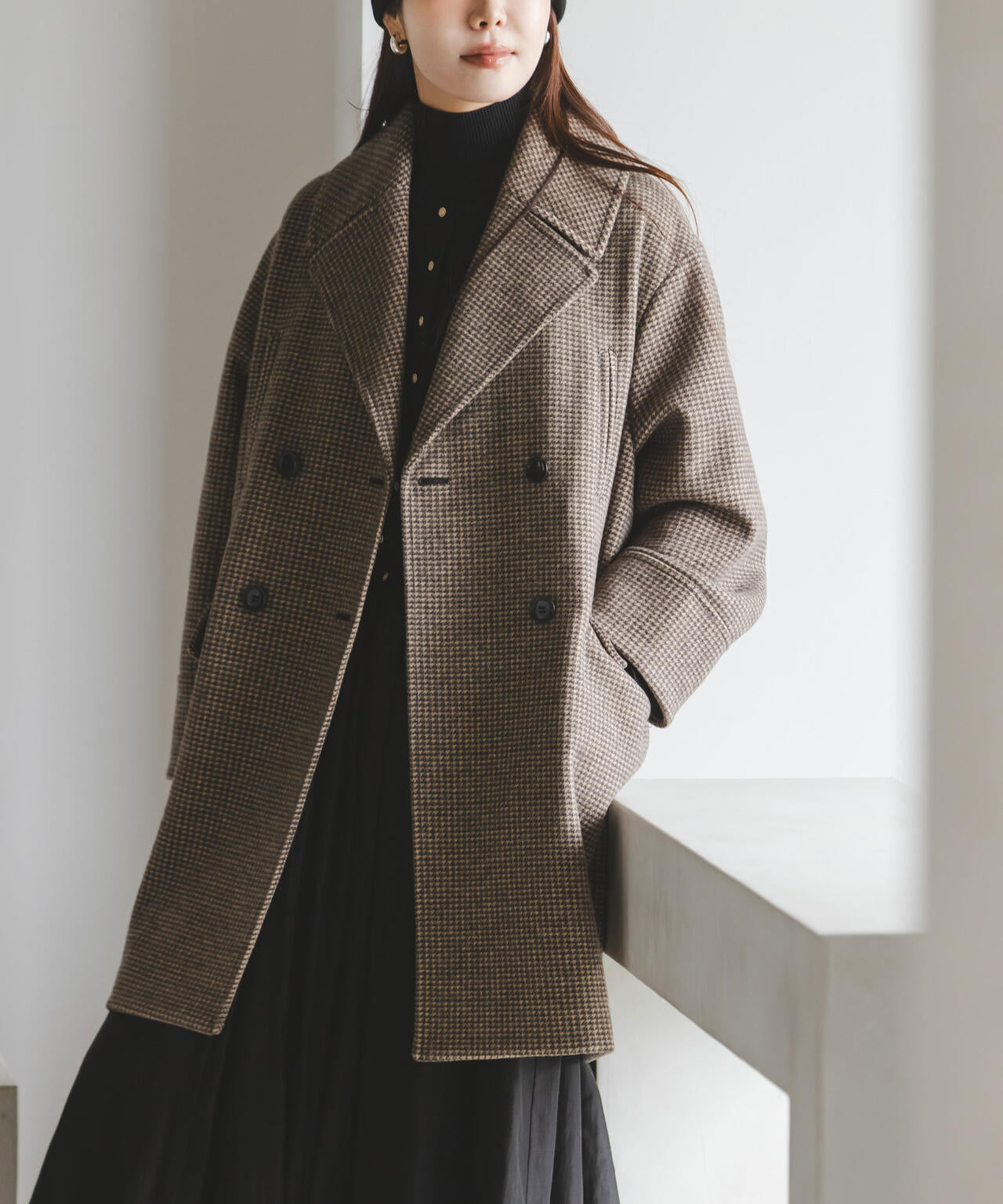 オーバーサイズポケットチェックコート | NANO universe（ナノ