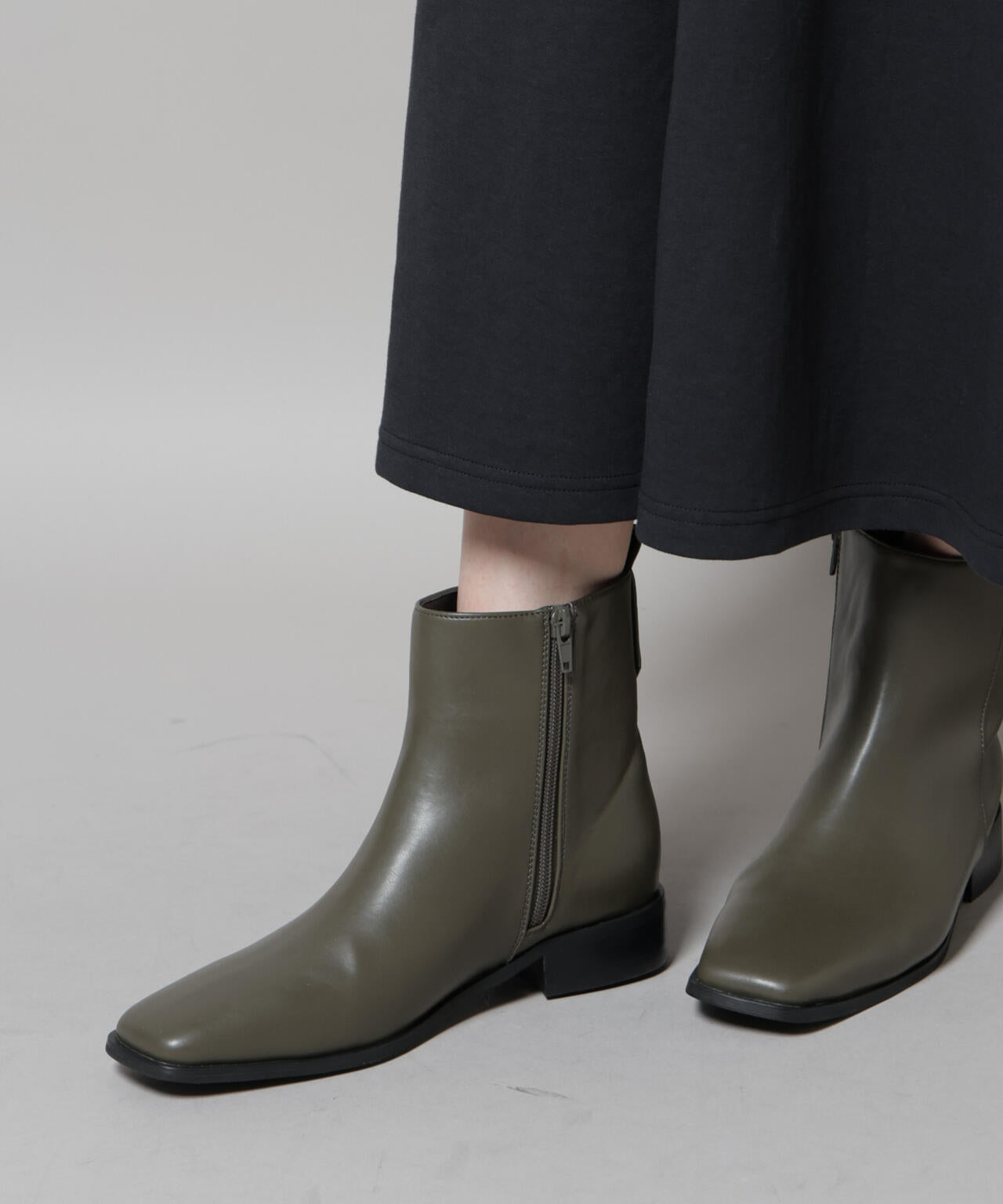 スクエアトゥフラットブーツ | NANO universe（ナノ・ユニバース