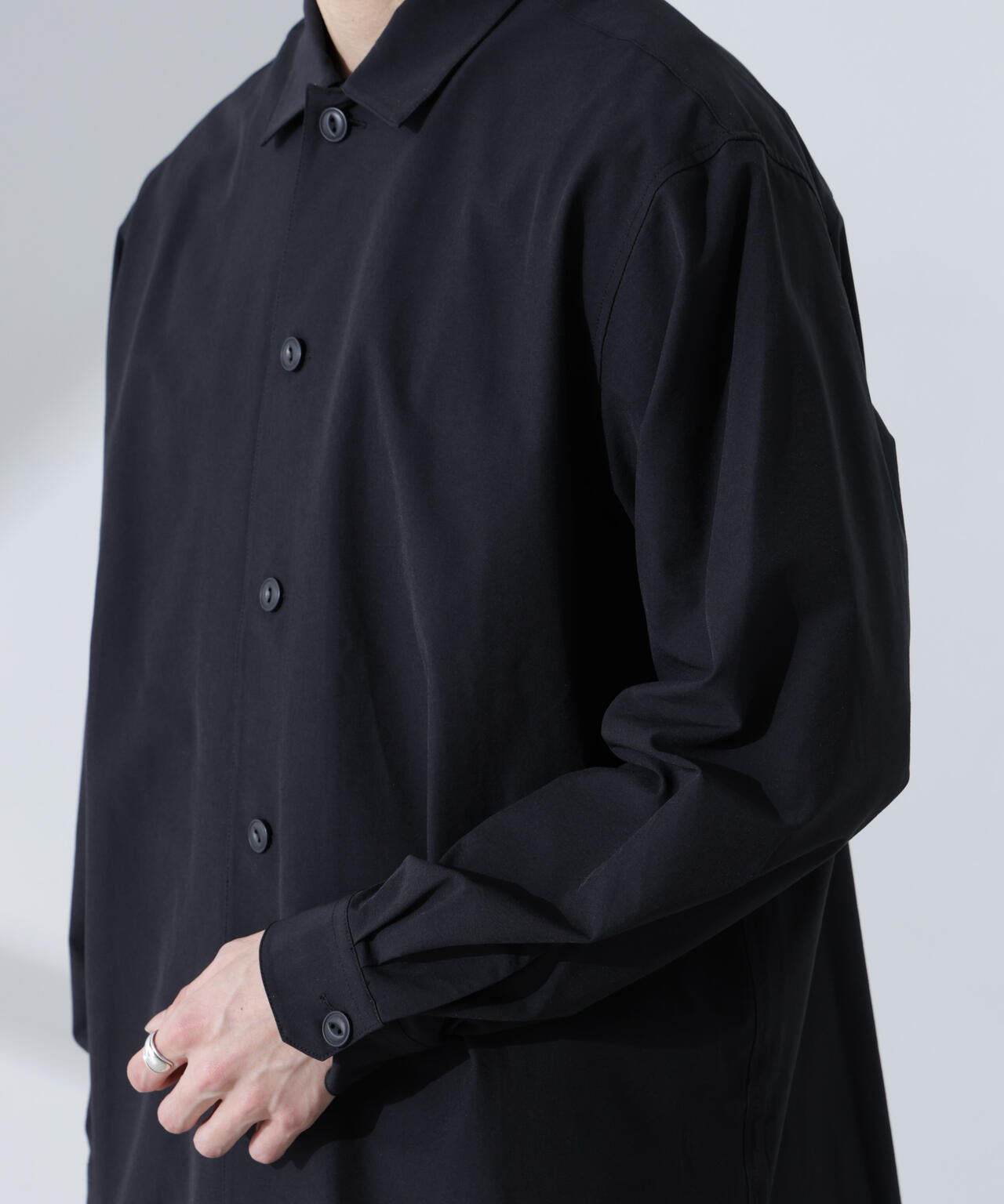 ストレッチワイドシャツブルゾン(セットアップ可) | NANO universe