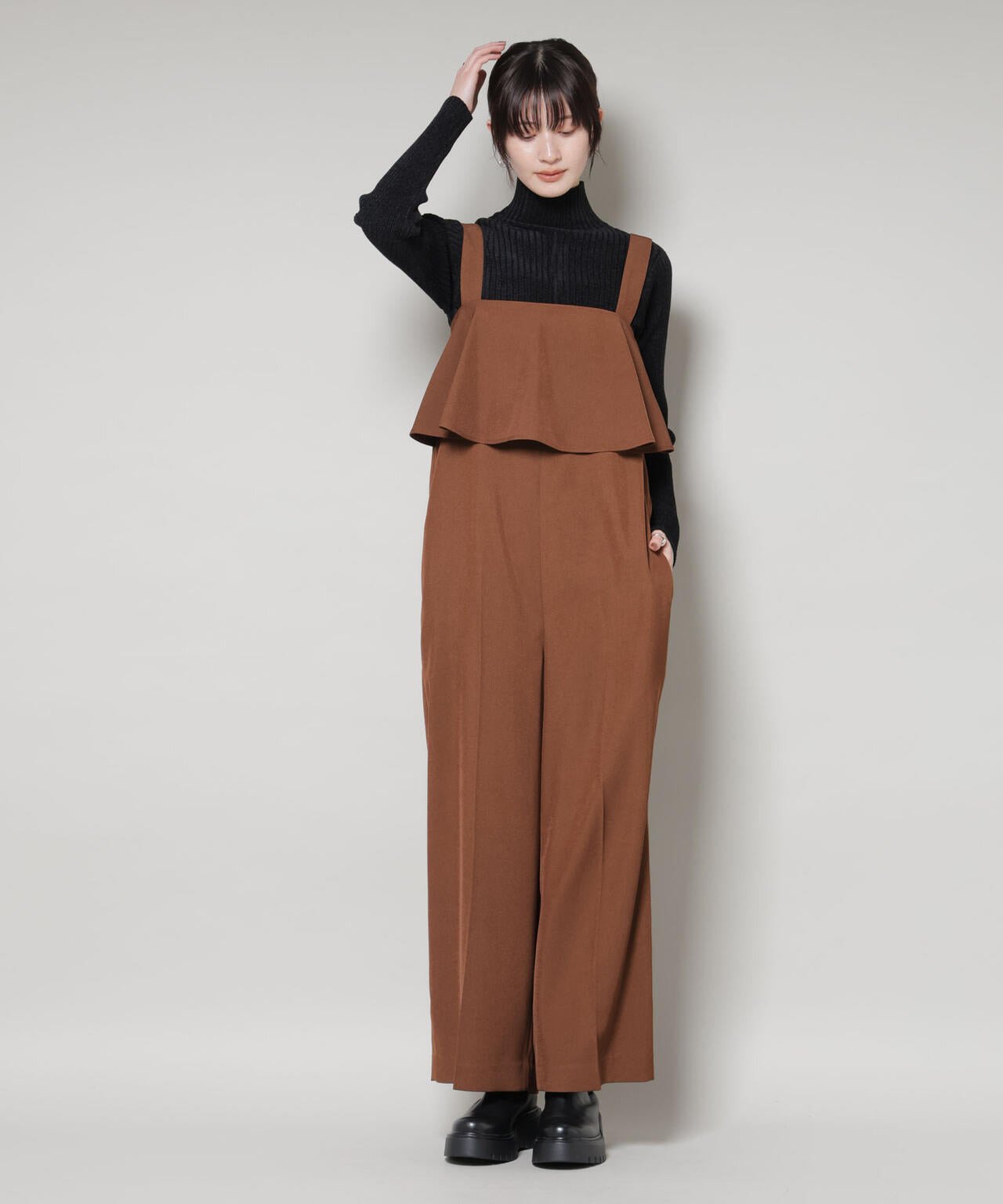 フロントフリルサロペットパンツ | NANO universe（ナノ・ユニバース