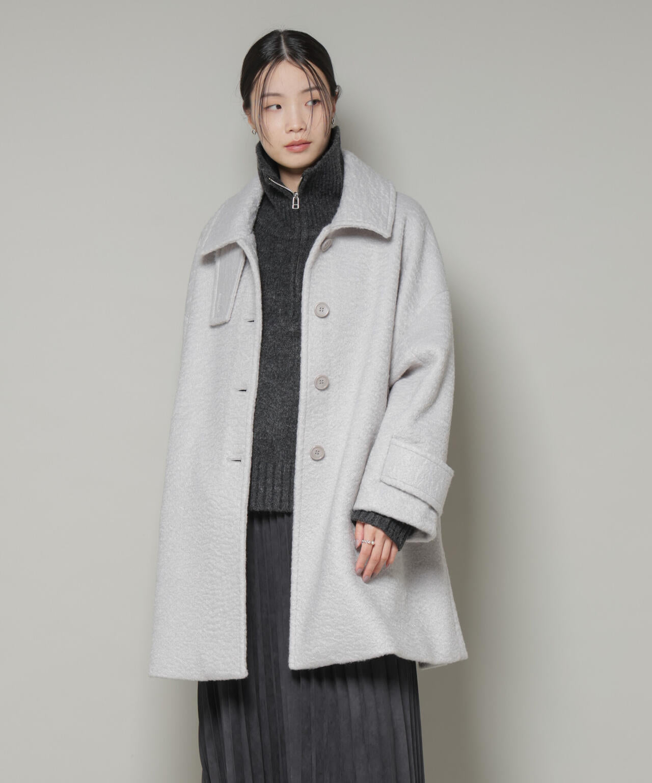 ブークレスタンドカラーミドルコート | NANO universe（ナノ