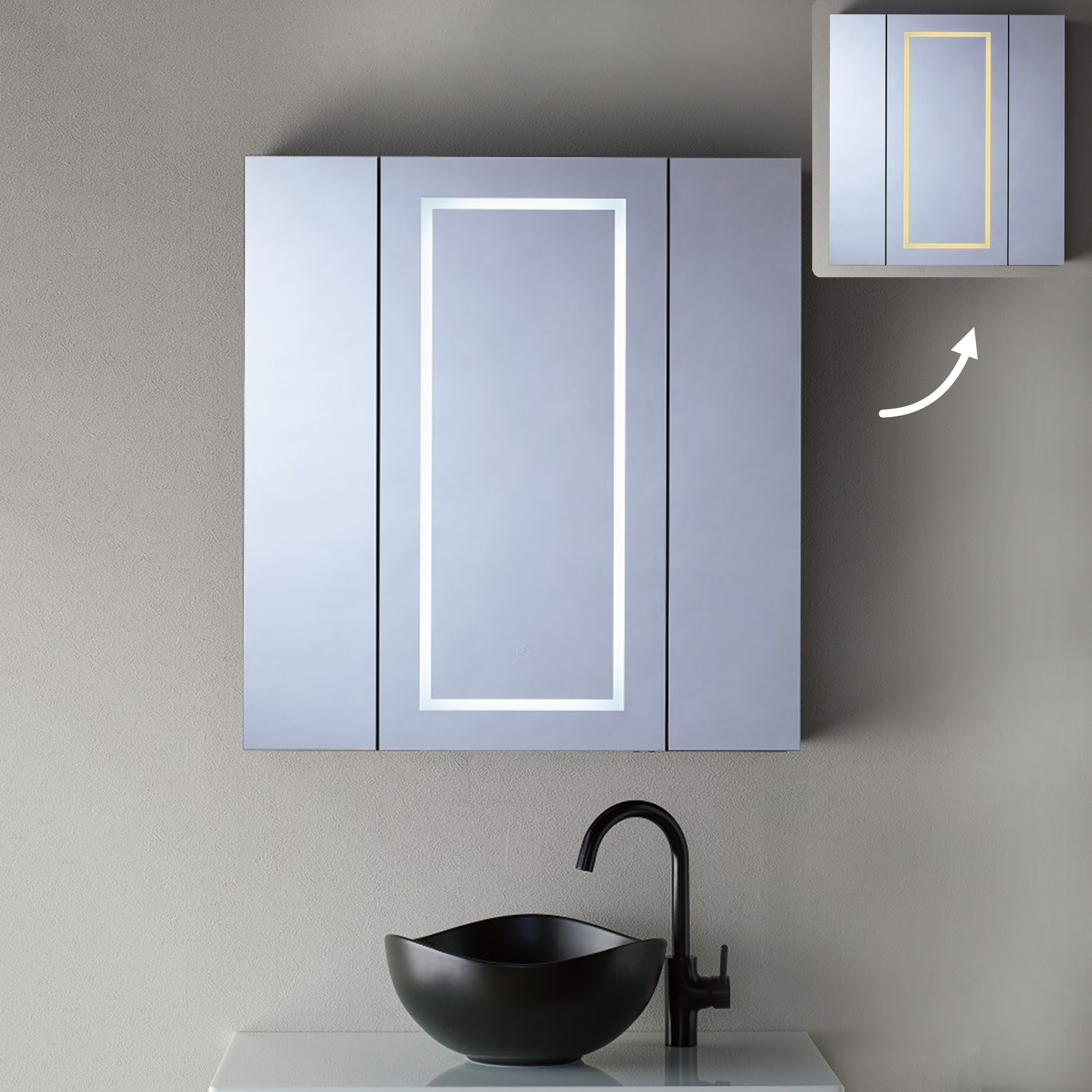 LEDミラーキャビネット LM601｜おしゃれな洗面ボウル(洗面器)通販