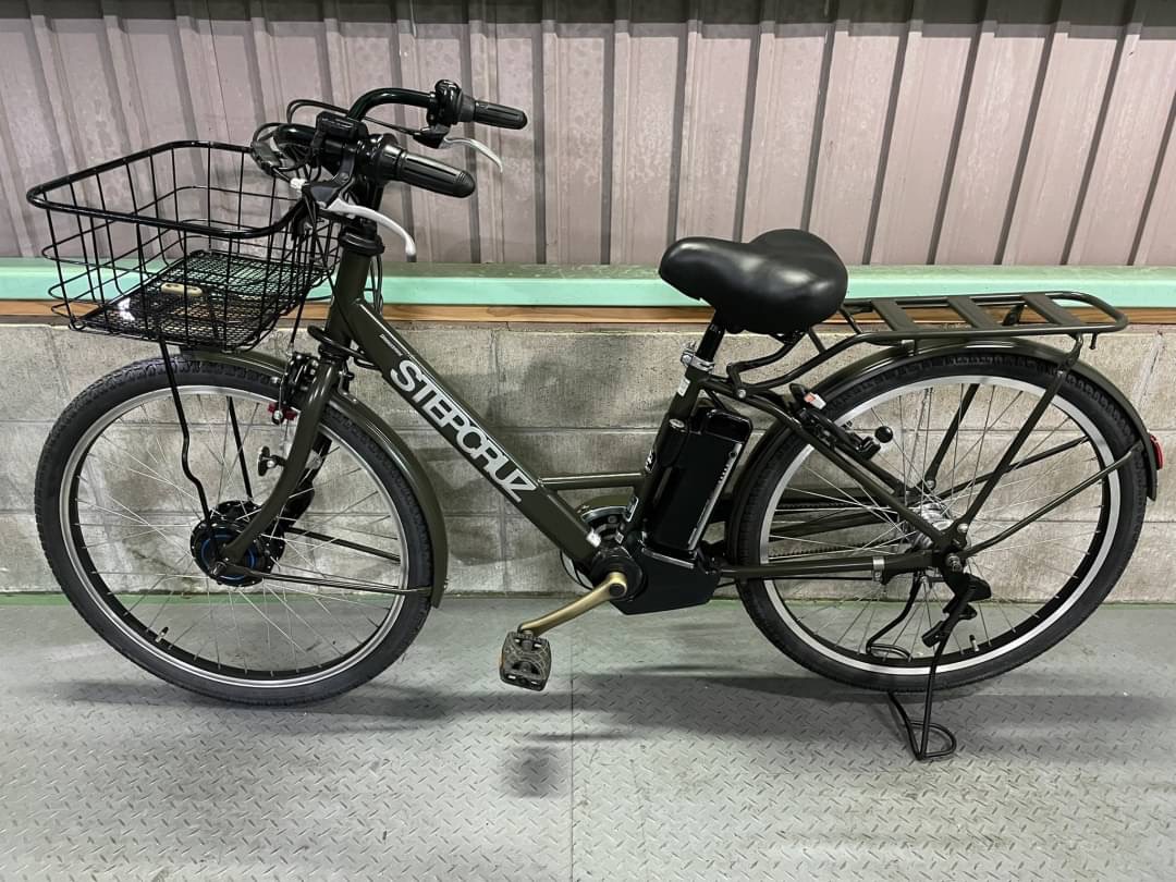 SOLD OUT】電動自転車 ブリヂストン STEP CRUZ 26インチ 8Ah オリーブ