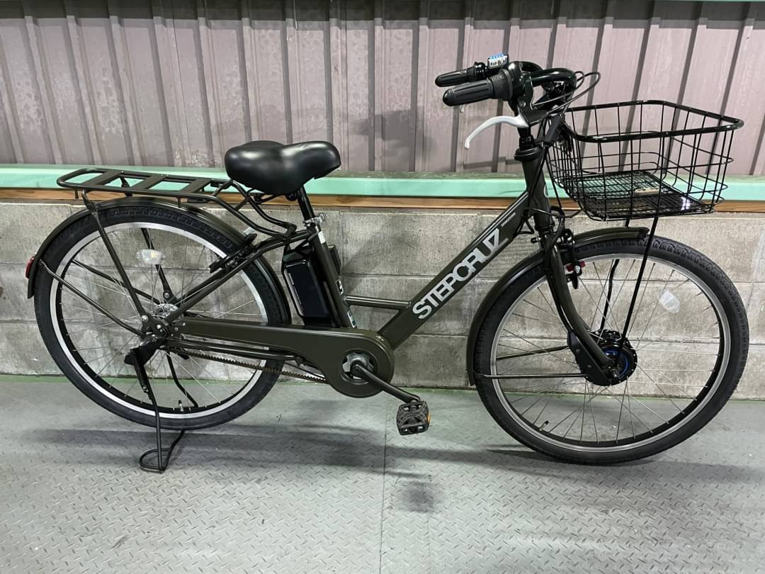SOLD OUT】電動自転車 ブリヂストン STEP CRUZ 26インチ 8Ah オリーブ