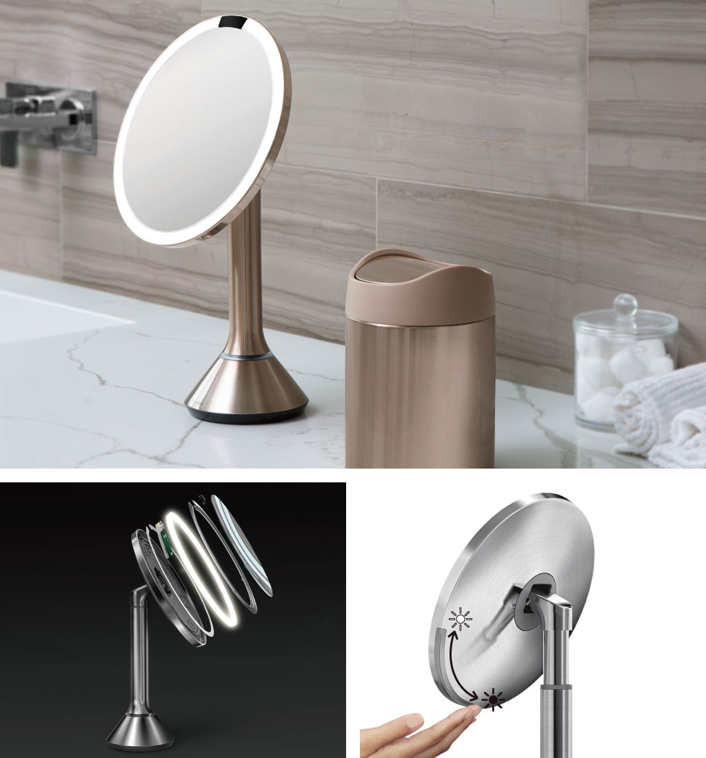 simplehuman シンプルヒューマン センサーミラー ブライトネスタッチ