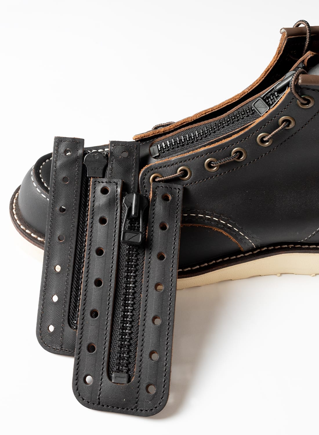 BOOTS LEATHER ZIPPER UNIT|ジッパーユニット 6インチ用 ブラック