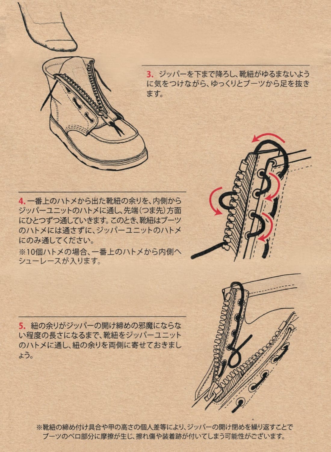 BOOTS LEATHER ZIPPER UNIT|ジッパーユニット 6インチ用 ホーソーン