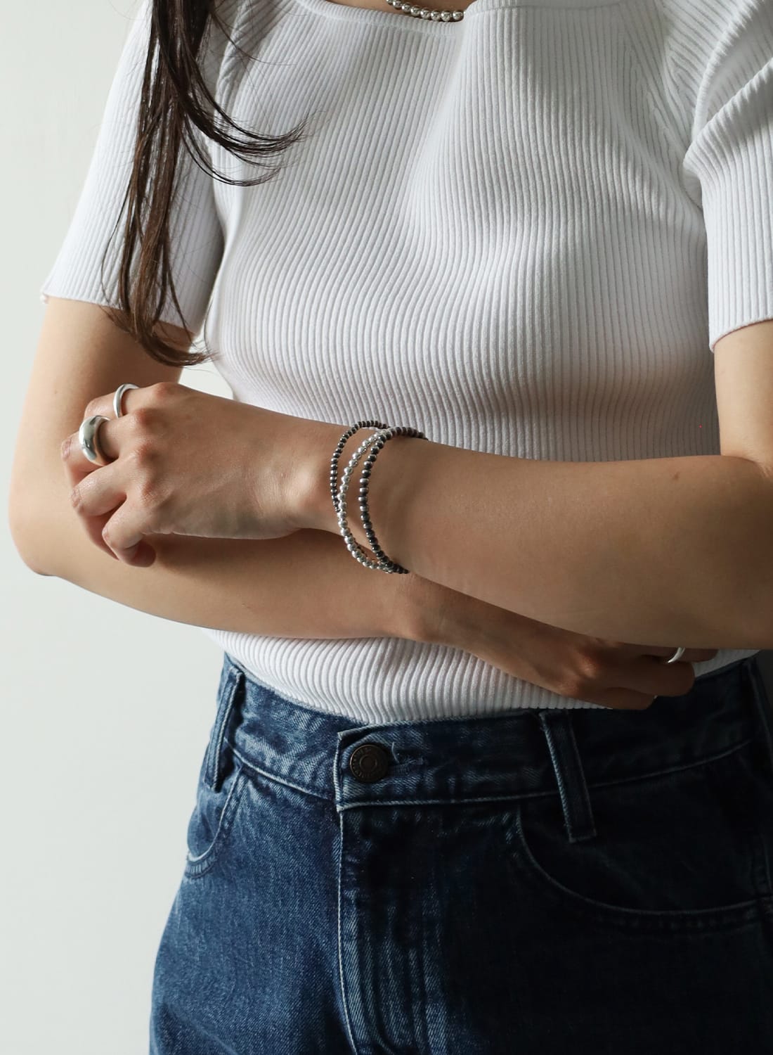 NAVAJO PEARL SILVER BRACELET 3MM|ナバホパール シルバーブレスレット