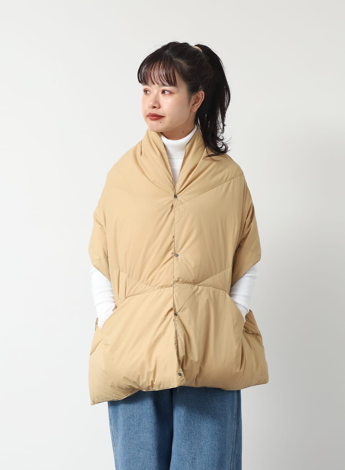 DOWN PONCHO MUFFLER|ダウン ポンチョ マフラーダウン ポンチョ