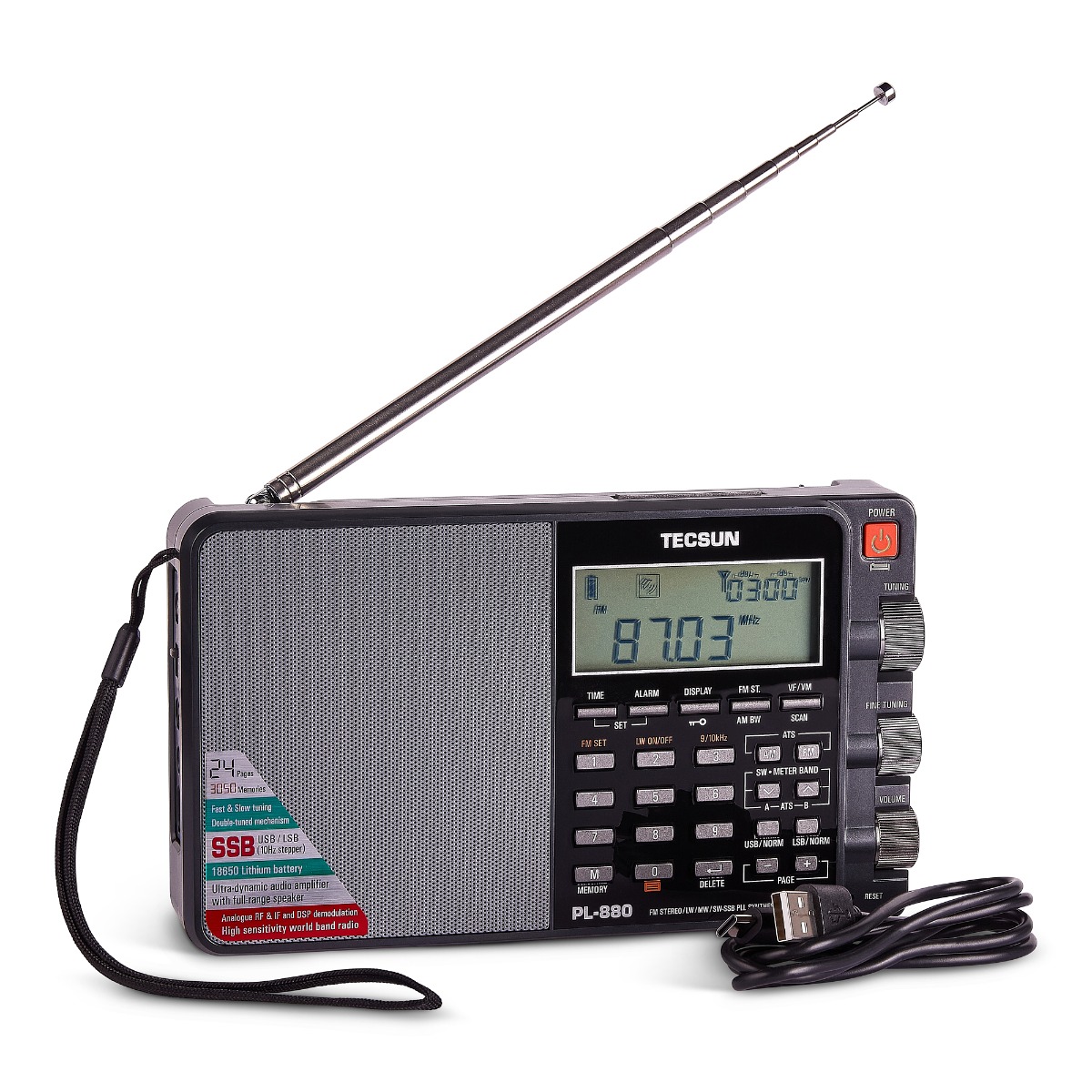 Tecsun PL-880 - Portable World Band Radio