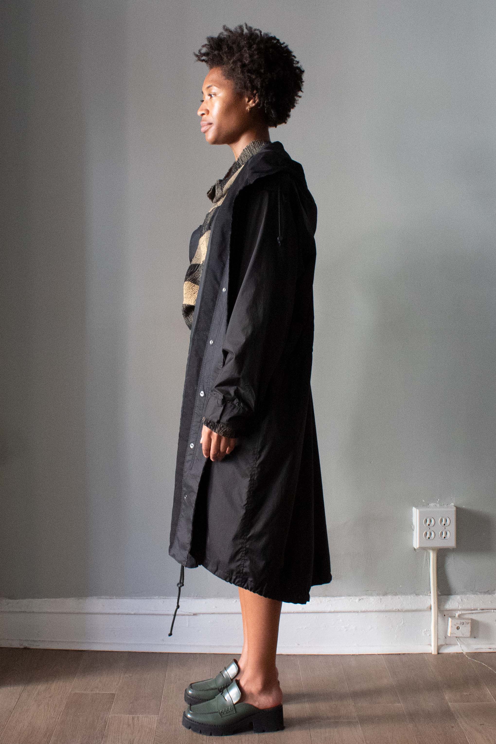 Issey Miyake White Label Black Nylon Trench Coat – Moore Vintage