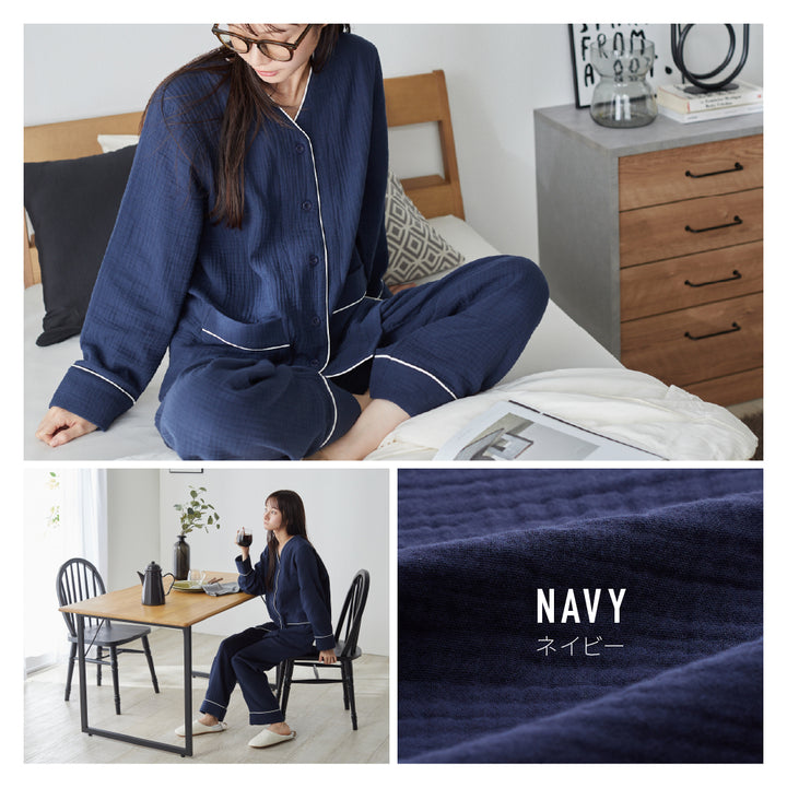 通気性／吸水性／保温性／オールシーズン】水洗い加工のくしゅくしゅ3