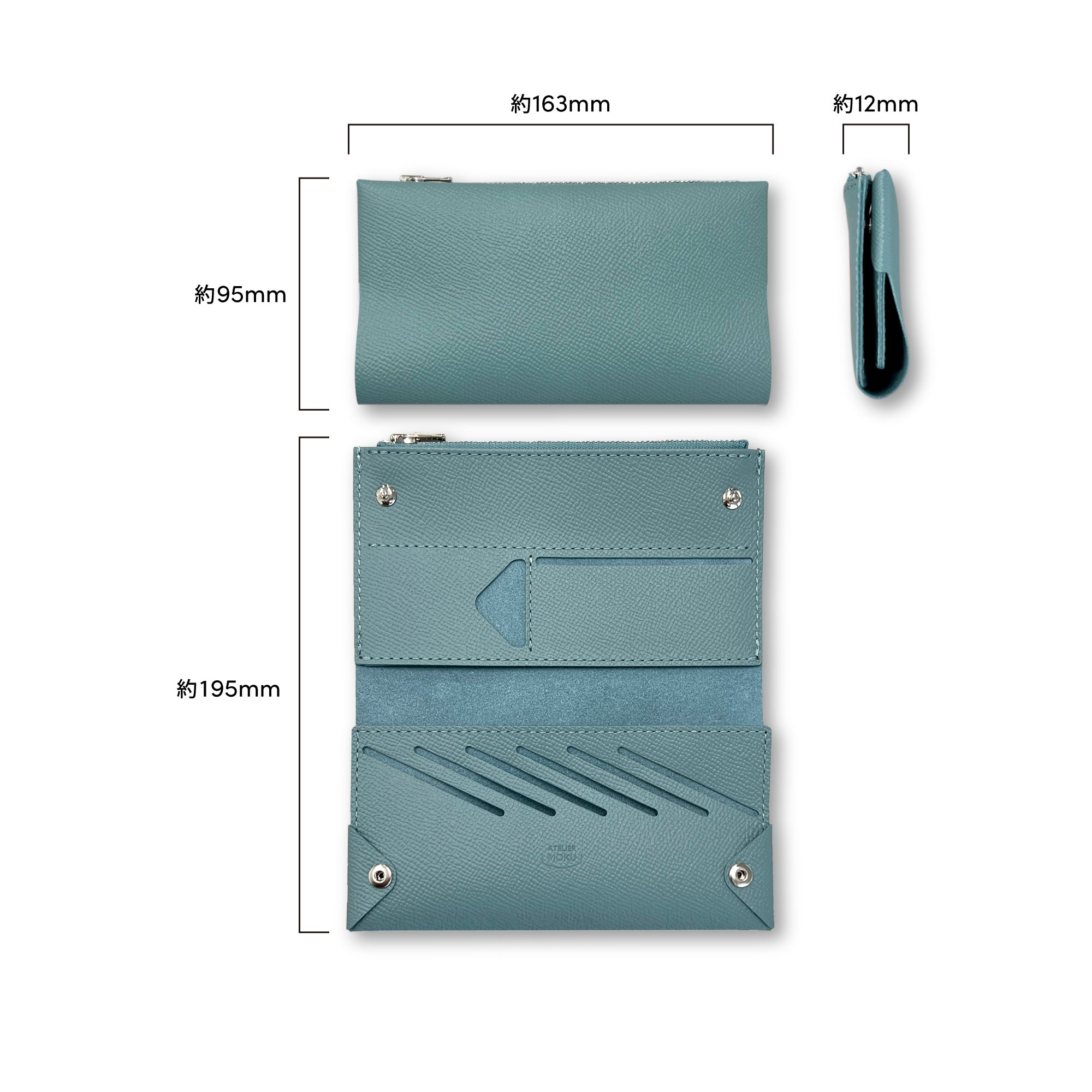 薄い財布 メンズ・レディース/小さく薄い長財布UNO ver.2 Buttero