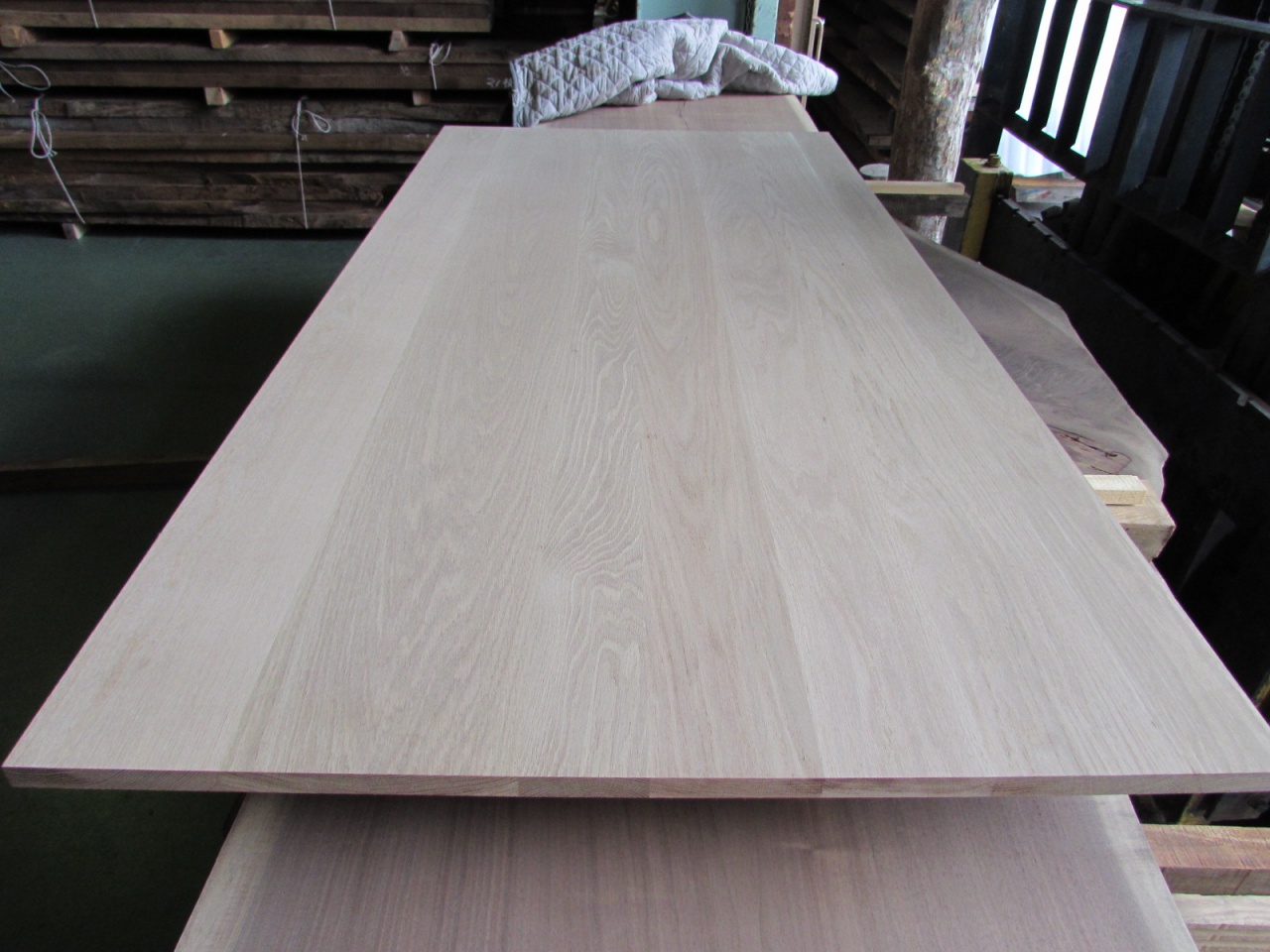 ホワイトオーク 横ハギキッチン用天板 | 一枚板 お取り引き実績 | 一枚