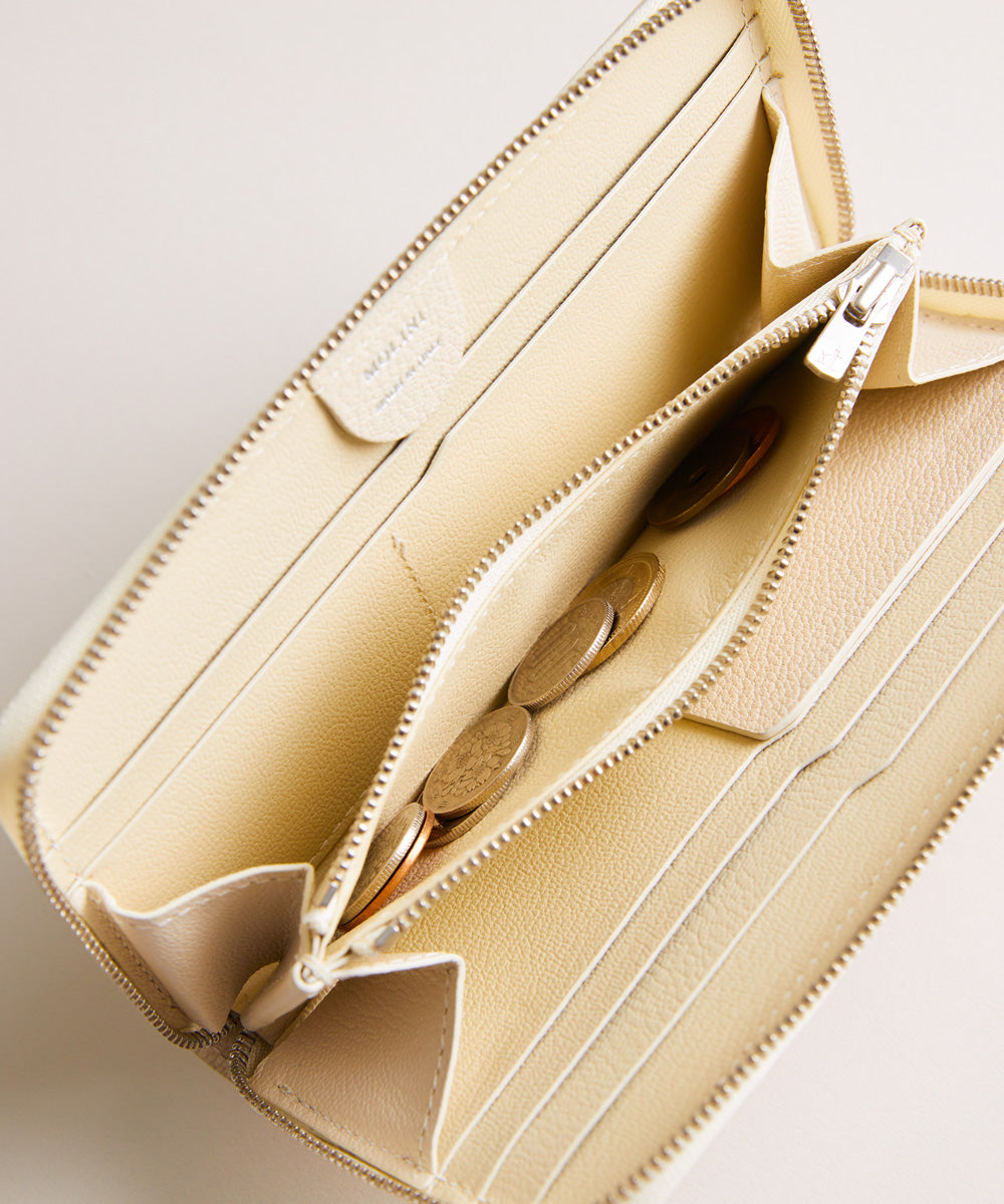 Mini Round Zip Long Wallet - Off white – MOLINI（モリニ