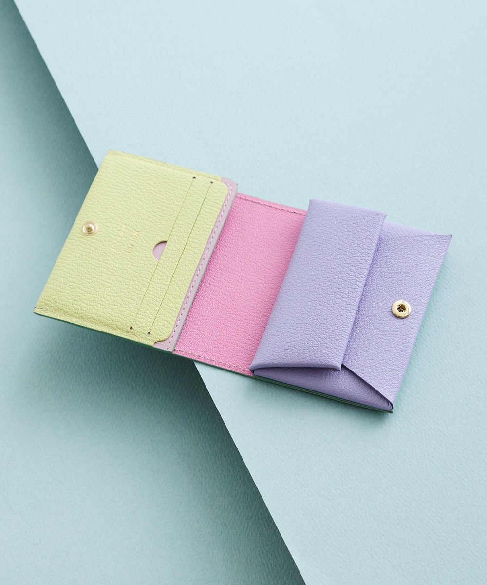 Bifold Compact Wallet - JADE GREEN × MULTI COL – MOLINI（モリニ