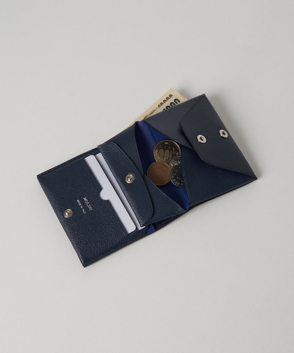 Bifold Compact Wallet - Navy × Navy – MOLINI（モリニ）オフィシャル