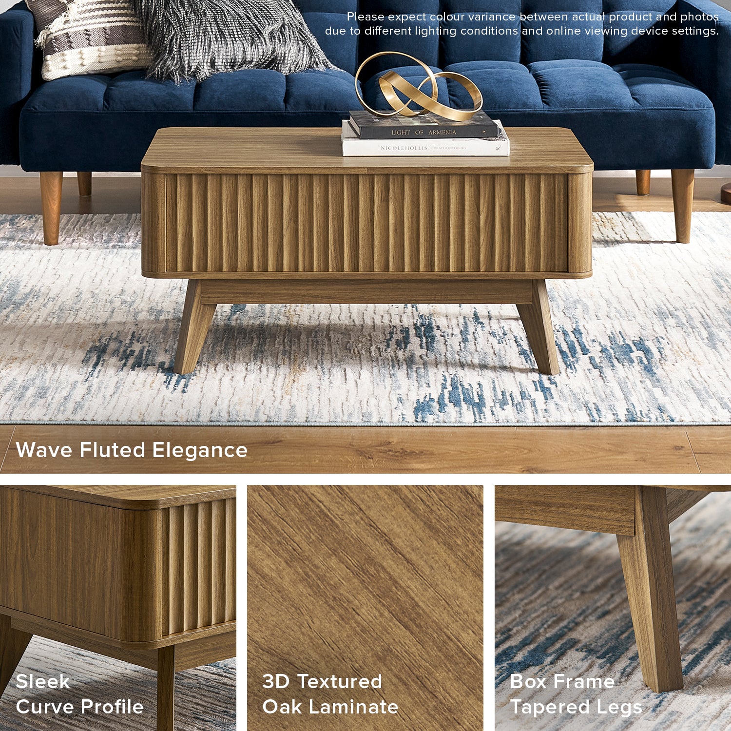 Brooklyn Lift Top Coffee Table, Natural Walnut – Mopio