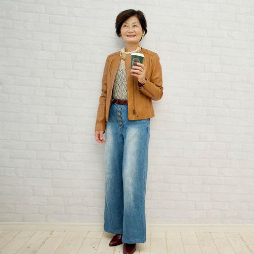 ラムレザー ノーカラージャケットブルゾン(ブラック) | もりのがっこう公式