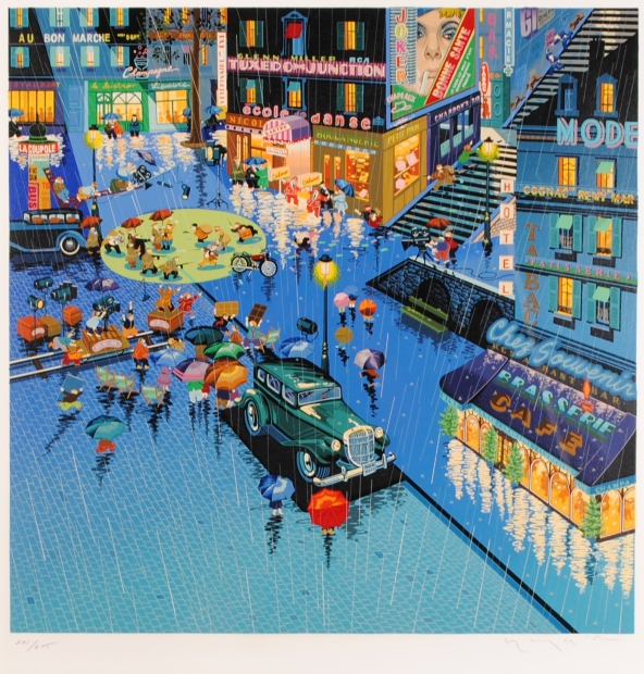 インテリアの絵画をシルクスクリーンの版画で制作したヒロ・ヤマガタの