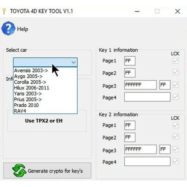 Установка программы Toyota 4D KeyTool 1.2 для синхронизации