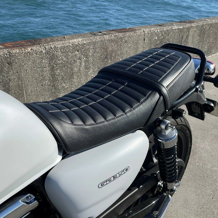 GB350 ゲル入りローシート CBパターン 艶消ブラック Gシリーズ 茗荷