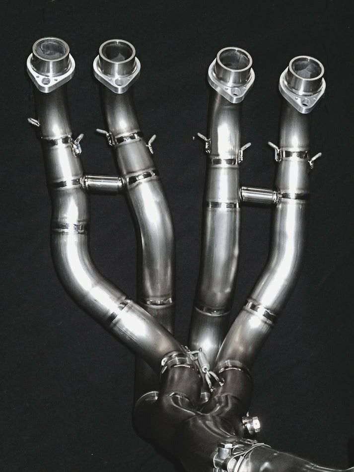 ZZR1400/ZX14R 12- チタン フルエキゾーストマフラー カーボンエンド