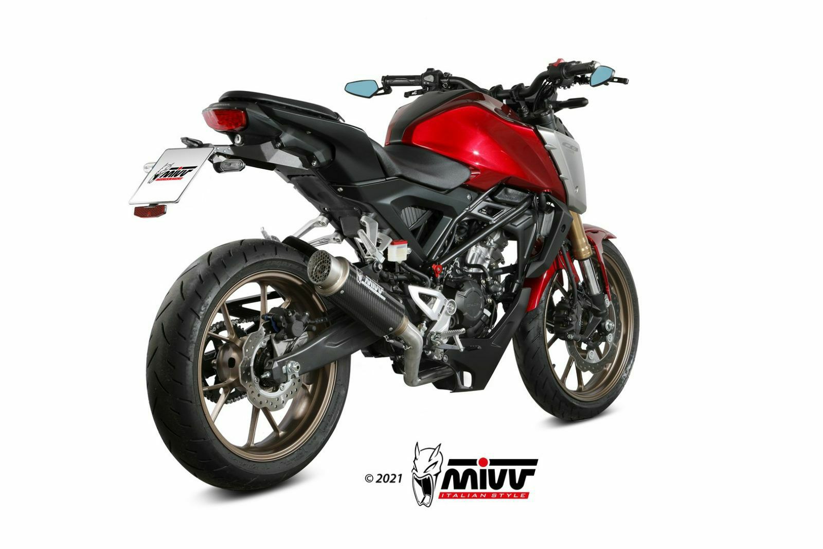 MIVV フルシステムマフラー GP PRO カーボン HONDA CB125R (2021-2024)