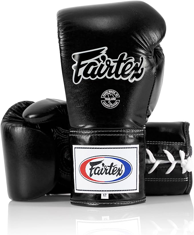 Fairtex プロコンペティショングローブ（Lace UP 紐式）ブラック