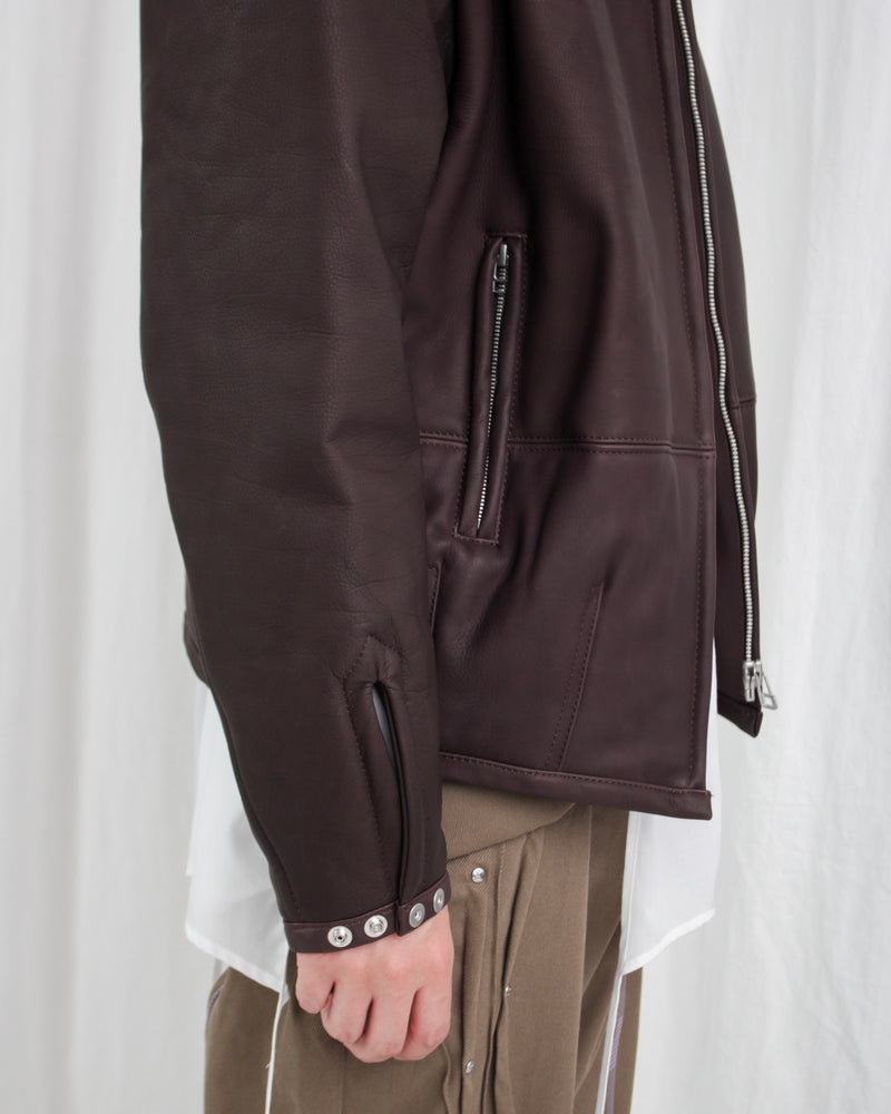 OMAR AFRIDI オマールアフリディ PADDED LEATHER BLOUSON (OA-AW24-LTH