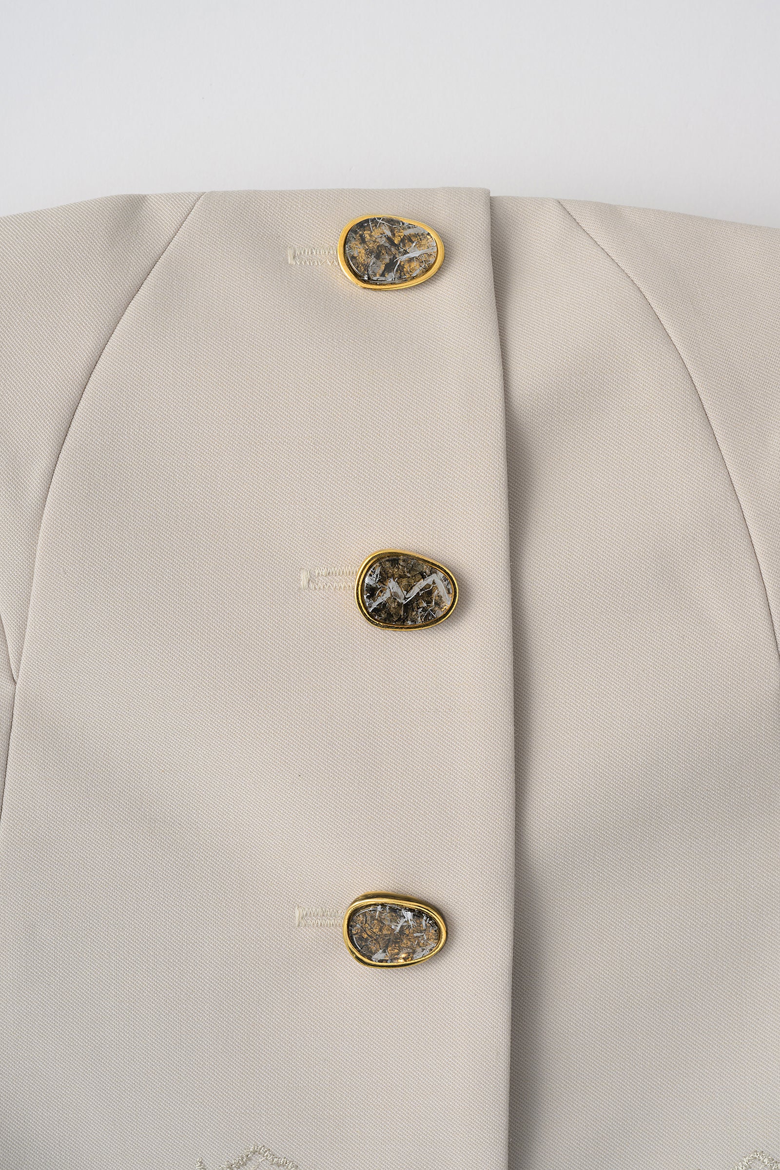 Morpho embroidery bustier (Ivory)