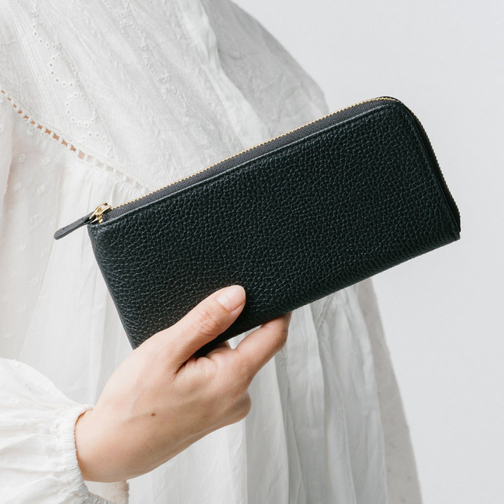 イタリアンレザー 薄型 L字ファスナー スリム 長財布 – MURA-ムラ