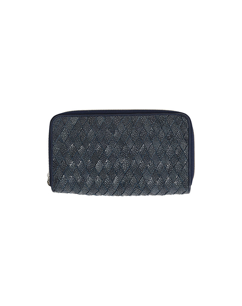 ガルーシャ・イントレチャートTWIN ZIP長財布（ネイビー） – muta