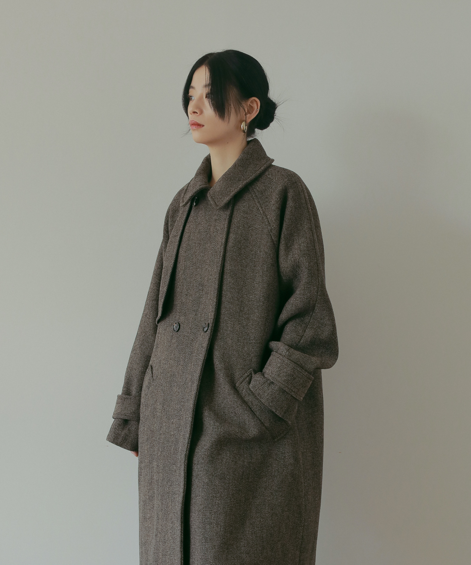 ヘリンボーンロングコート – N WITH.