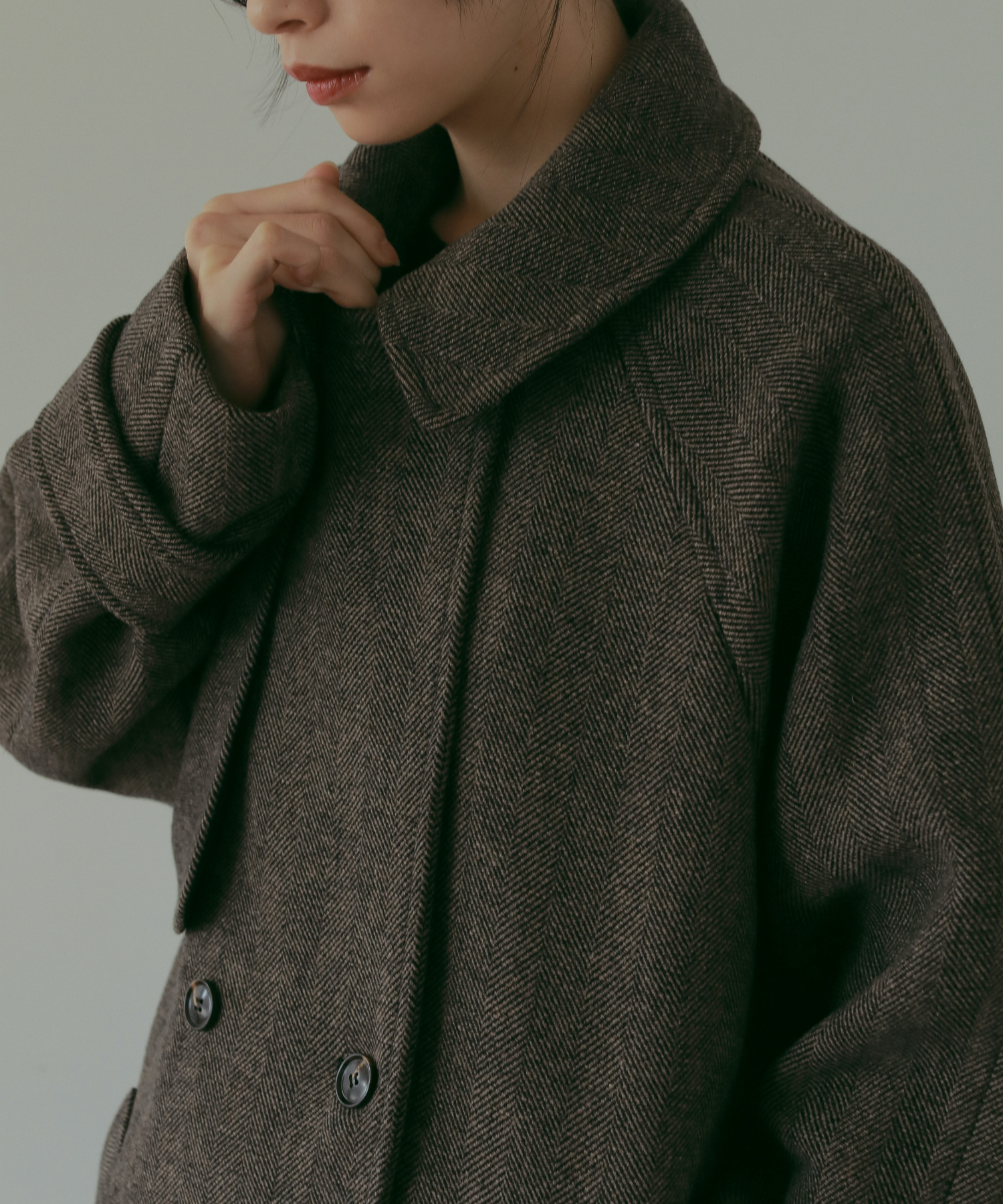 ヘリンボーンロングコート – N WITH.