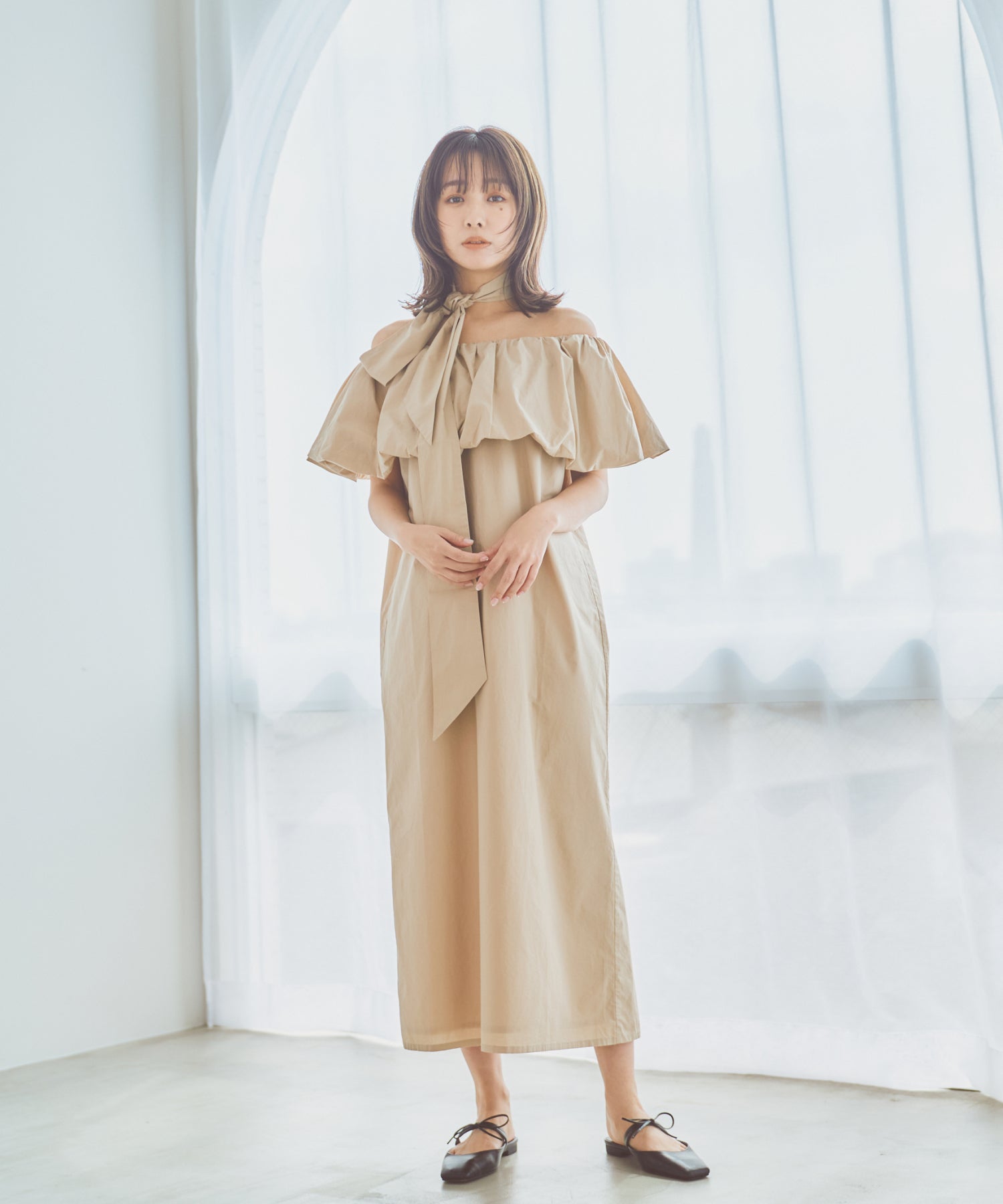 ボリュームオフショルダーワンピース – N WITH.